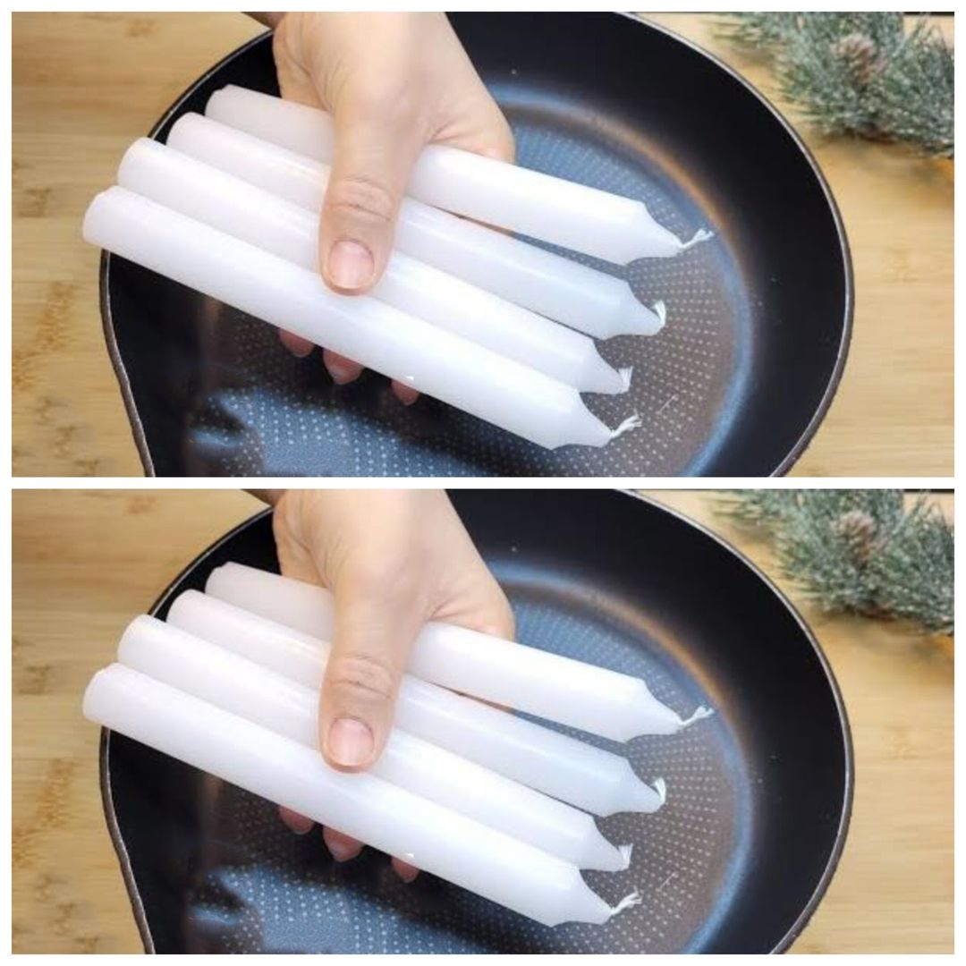 Put 4 candles in a pan for 3 minutes, the result will surprise you