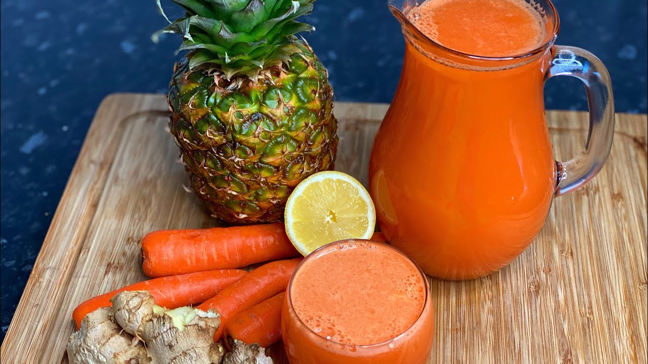 Boost Your Immunity with Homemade Pineapple, Turmeric, Carrot, and Lemon Juice!